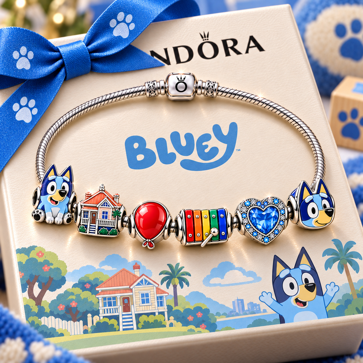 BLY Silver Charm Bracelet Set PNPA