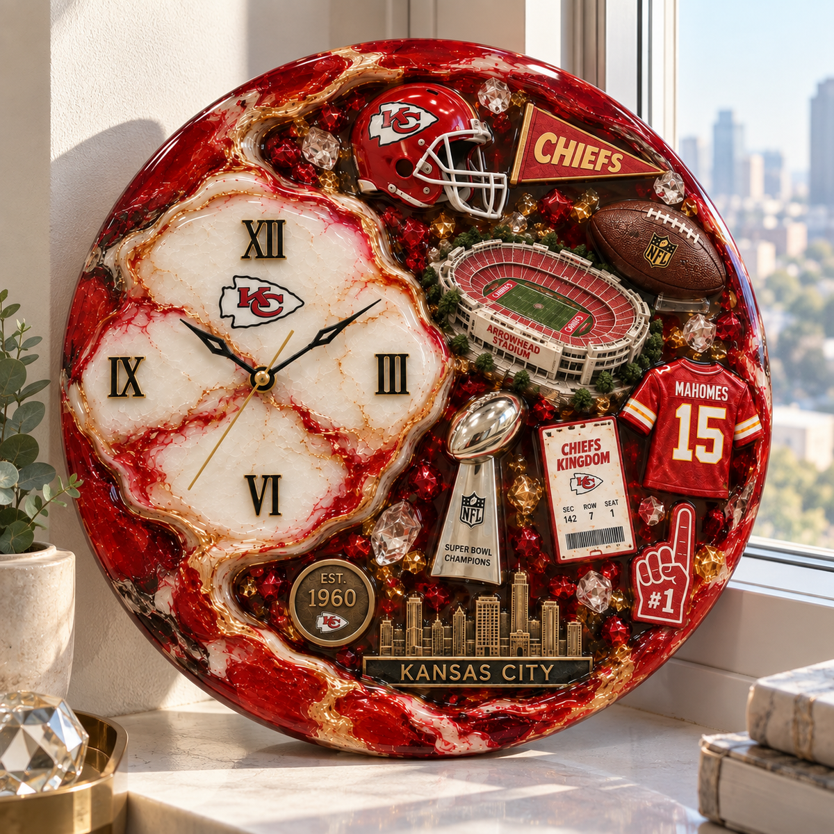 Premium KCC Statement 3D Decorative Wall Clock DNBN