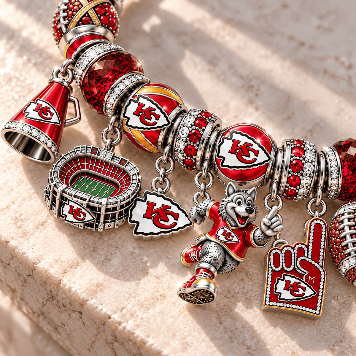KCC Silver Charm Bracelet Set NTTB