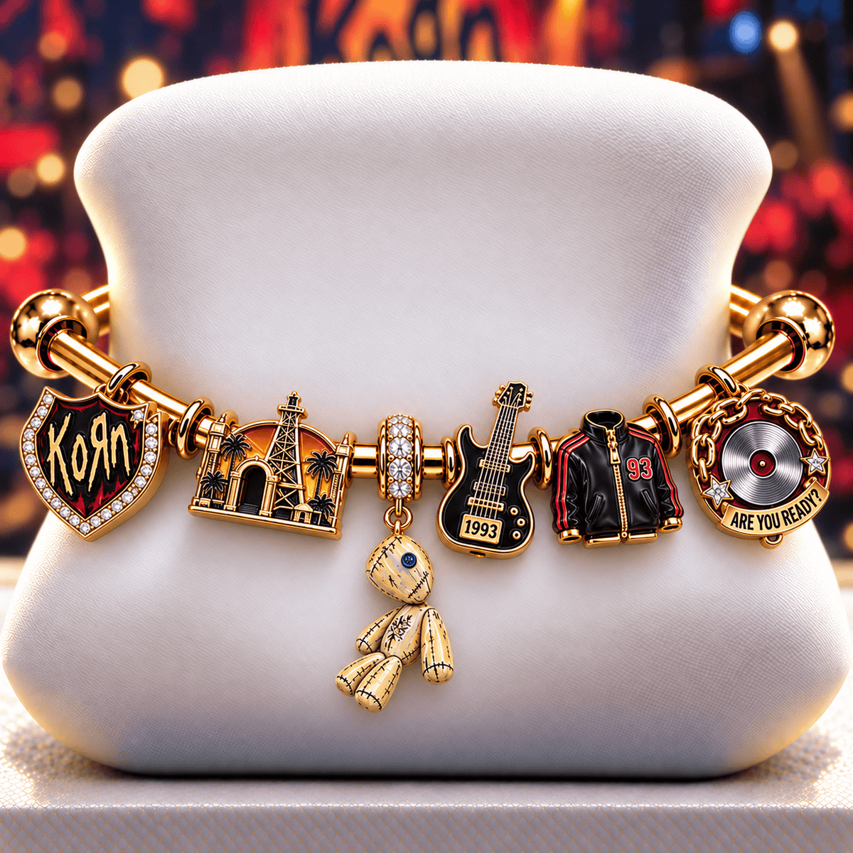 KRN Silver Charm Bracelet Set NTVA
