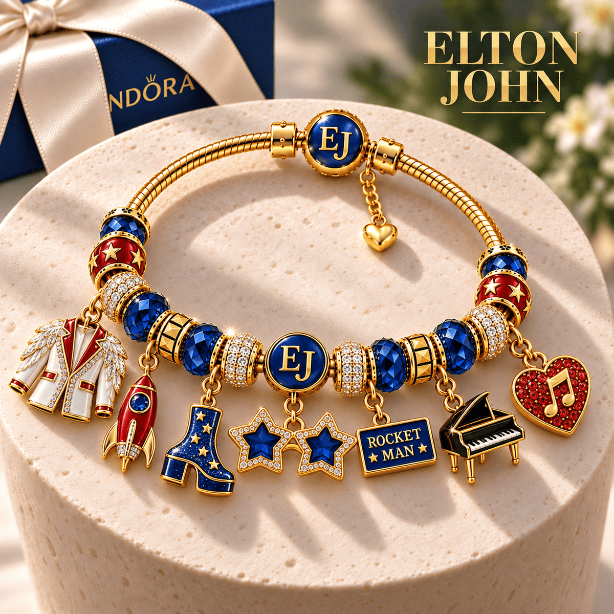ETJ Gold Charm Bracelet Set NHVH