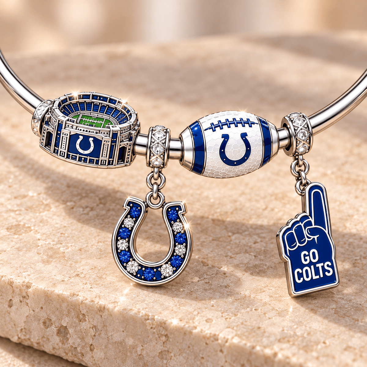 IDC Silver Charm Bracelet Set TMH