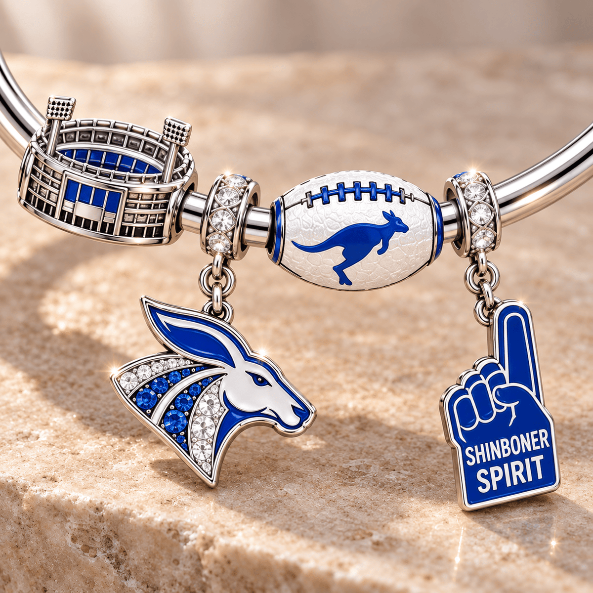 NMKS Silver Charm Bracelet Set TMH