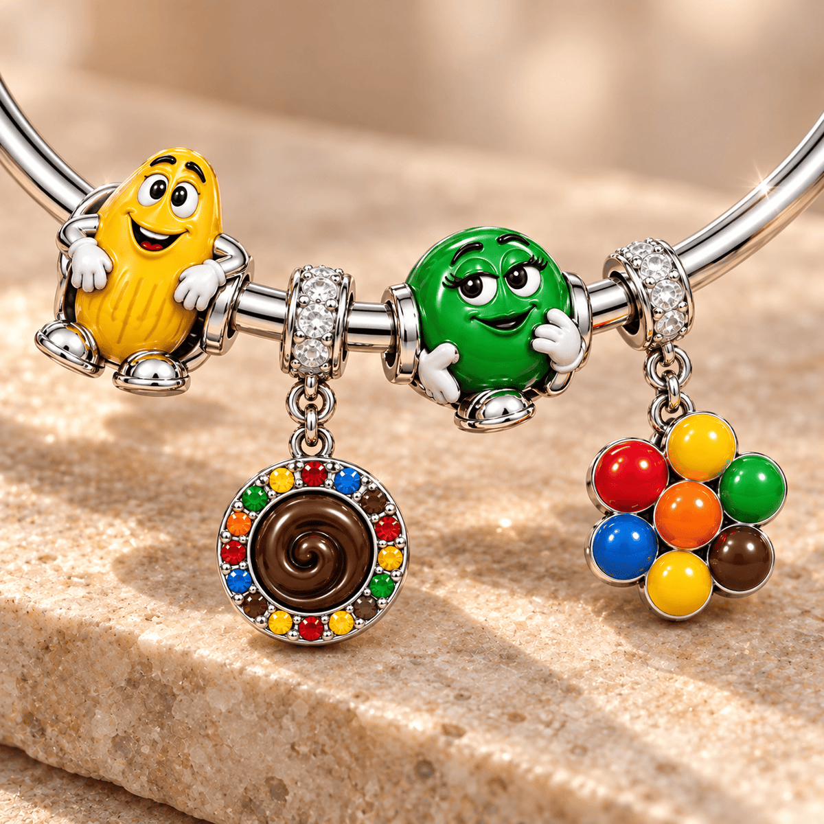 MM Silver Charm Bracelet Set TMH