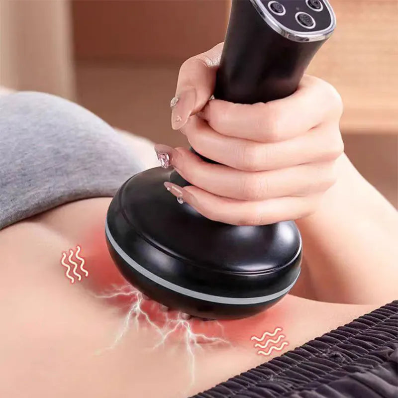 Handheld Electric Meridian Brush for Full-Body Massage Slim Waist Abdomen Gua Sha Vibration Heating Feature Perfect Holiday Gift