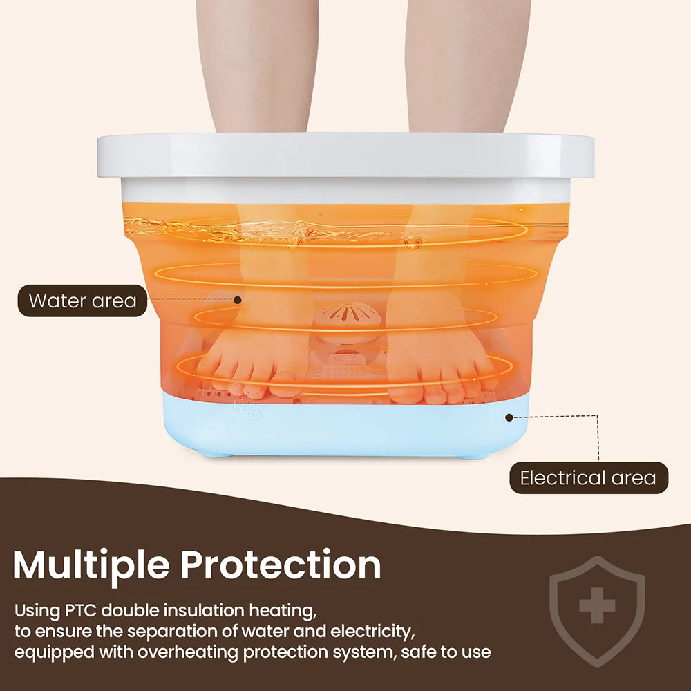 New Foot Soaking Bucket Portable Folding Home Massage Deep Bucket Knee Foot Bathtub Size Small Plastic Foot Washing Bucket